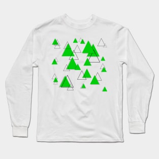 Triangle Geometric light green Long Sleeve T-Shirt